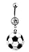 Jewelry : Soccer Ball belly button ring