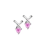 Asher Natural Pink Sapphire and Diamond Earrings