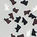 Gourmet Food : White, Brown And Black Cow Sprinkles/Quins