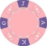 Clay Composite Tri Color Ace King Poker Chips 25 11.5 gram Pink Poker Chips