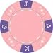 Clay Composite Tri Color Ace King Poker Chips 25 11.5 gram Pink Poker Chips