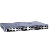 Netgear ProSafe 48 Port Fast Ethernet (10/100) Layer 3 Managed, Stackable Switches With 4 Gigabit Ports