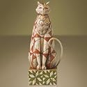 Jim Shore Cat Orange & Green Figurine