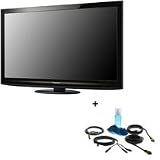 Panasonic TC-P42G25 42 inch Class Viera G25 Series Plasma HDTV 1080p with Basic Accessory Kit (2 HDMI Cables, 1 RGB Cable, 1 Audio Cable, Plasma / LCD Clean Kit)