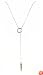Necklace - N347 - Lariat Style - Circle & Rectangular Bar - 21