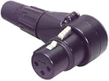 Neutrik NC3FRX-B XLR Right Angle Female Black Gold Contacts