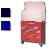 15 Drawer Mobile Work Cabinet Black