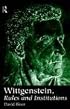 Wittgenstein, Rules and Institutions
