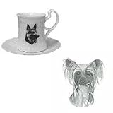 Chinese Crested Cup and Saucer, Porcelain by Rosalinde