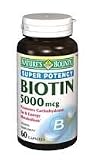 Biotin 5000 Mcg Super Potency Capsules, By Natures Bounty - 60 Each