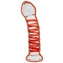 Martian Night Spiral Curved e-Glass Dildo