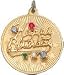 Jewelry : Happy Birthday on Star Disc, 14K Gold Charm