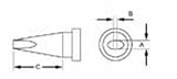 Plato Soldering Tip, Chisel, 0.063, Weller LTA