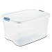 Sterilite Storage Box - 66 Qt. (2) (Clear) (13 1/4"H x 17 3/4"W x 24.5"D)