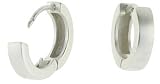 High Polished Sterling Silver Huggies Earrings Round Shape (1/2X1/8) (14mmx4mm)