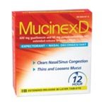 Adams Respiratory Therape Mucinex D Tablets - 600mg/60mg - Model 162-9922 - Box of 18