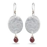 1.20 Cts Garnet Earrings in Sterling Silver