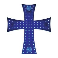LKW Innenlampe Kreuz 88 LED Blau 25cm