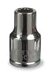 Westward 1EZT2 Socket, SAE, 1/4 In Dr, 12 Point, 9/16 In