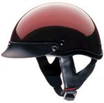 Half Helmets - Motorcycle Half Helmet DOT 100 Wine