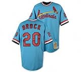 St Louis Cardinals Lou Brock #20 Throwback Jersey