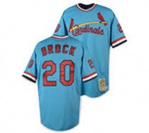 St Louis Cardinals Lou Brock #20 Throwback Jersey