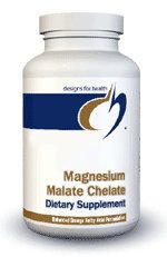 Designs for Health Magnesium Malate-Chelate Tablets, 120 Count