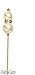 RetroGem Classic Elegance Austrian White Pearl 6 Inches Gold Tone Hat Pin Stick Pin (White)