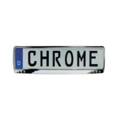 Kennzeichenhalter Chrom Look - Mit hochgl�nzendem Chromrahmen