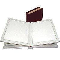 Adorama Pro Photo Album, Burgundy Leatherette Cover with 9 Library Bound Off White Pages, Holds 18 4x6
