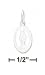Sterling Silver Small Oval Miraculous Medal Charm