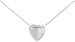 Sterling Silver Folded Heart Pendant Adjustable Cable Chain Necklace 16+2in