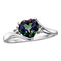 10kt. White Gold, Mystic Topaz Fashion Heart Ring