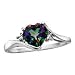 10kt. White Gold, Mystic Topaz Fashion Heart Ring