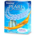 Low Price Tampax Pearl Tampons with Plastic Applicator, Super Plus Absorbency, Fresh Scent - 18 ea