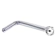 Solid 14KT White Gold 2mm Genuine Diamond L-Shaped Nose Ring - 18 Gauge