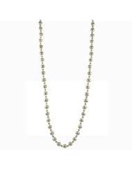 36" 14KY White freshwater cultured pearl necklace.