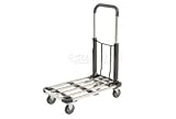 Folding Platform Truck With Telescopic Aluminum Deck 4 Rubber Wheels