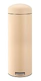Kitchen & Housewares : Brabantia Retro Pedal Bin 20litre Slimline Almond