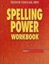 Glencoe Language Arts Spelling Power Workbook Grade 7