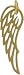 Small Angel Wing Pendant in Gold Vermeil, #7660