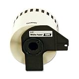 Continuous Paper Label Tape, 2-3/7" x 100ft Roll, White
