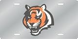 Cincinnati Bengals Laser Cut Silver License Plate