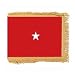Army Brigadier General Flag with Pole Hem and Fringe