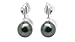 18K white gold Dew Drop Black Tahitian cultured title=