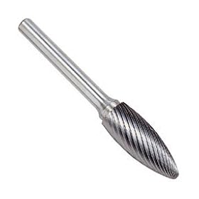 Interstate 1 2x1-1 4x1 4 Snglcut Flame Carbide Burr by Interstate