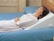 Bed Wedge - Foam Wedge Bed Pillow 7"x 24" x 24". Comes w/ white pillow cover. By Duro-med