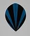 5 Sets - BLUE STRIPES - Hard Poly flights