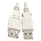 1.5m USB plug [A] to USB socket [A] cable (Grey)