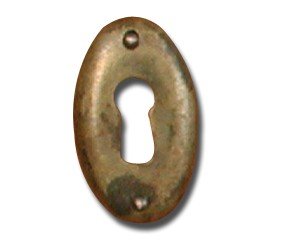 Keyhole Escutcheon Antique Brass